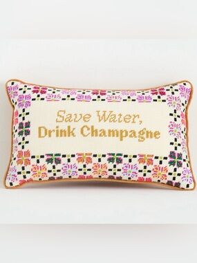 New! NWT Anthropologie X Furbish Studio Petite Needlepoint Pillow